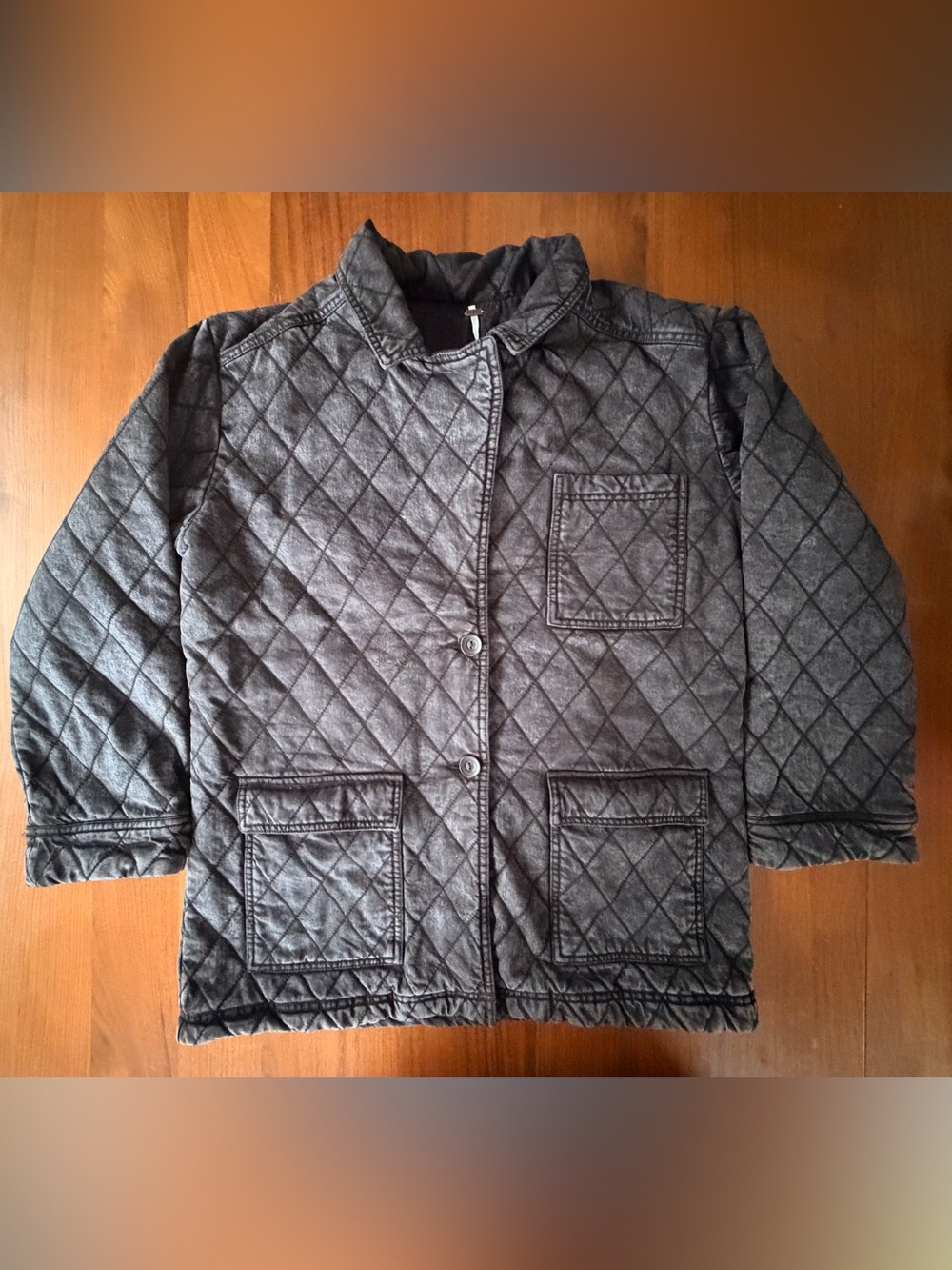 YFB Young Fabulous & Broke Walker Quilted Jacket Women’s L Washed Black